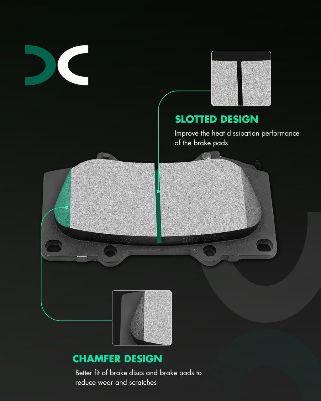 SCITOO - Brake Kits For Toyota For Sequoia 2001-2007,For Toyota For Tundra 2000-2006 Front Drilled Slotted Brake Rotors and Ceramic Brakes Pads Replacement: 31267;D976-7877