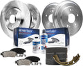 Detroit Axle - Brake Kit for 2006-2011 Honda Civic, Front Disc Brake Rotors Ceramic Brakes Pads and Rear Brake Drums Brake Shoes 2007 2008 2009 2010 Replacement