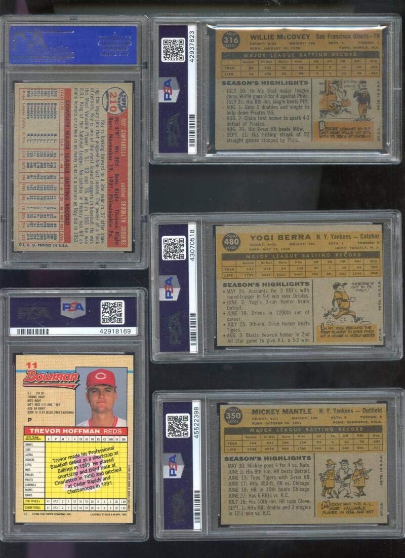 1960 Topps #350 Mickey Mantle New York Yankees MLB PSA 5 Graded Baseball Card