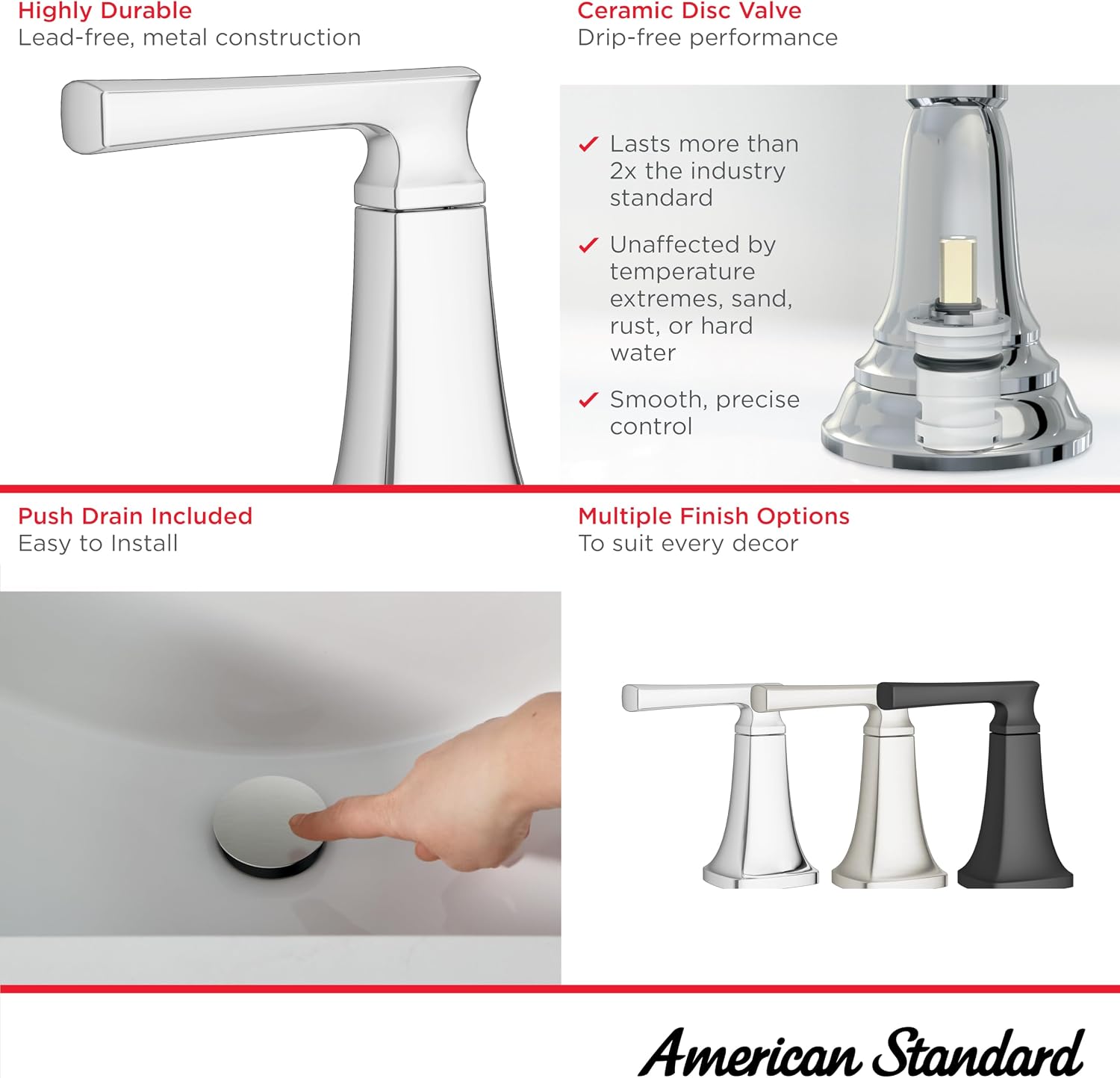 American Standard 7426801.243 Belmeade Two-Handle 8-Inch Widespread Bathroom Faucet, 1.2 GPM, Matte Black (Pack of 2)
