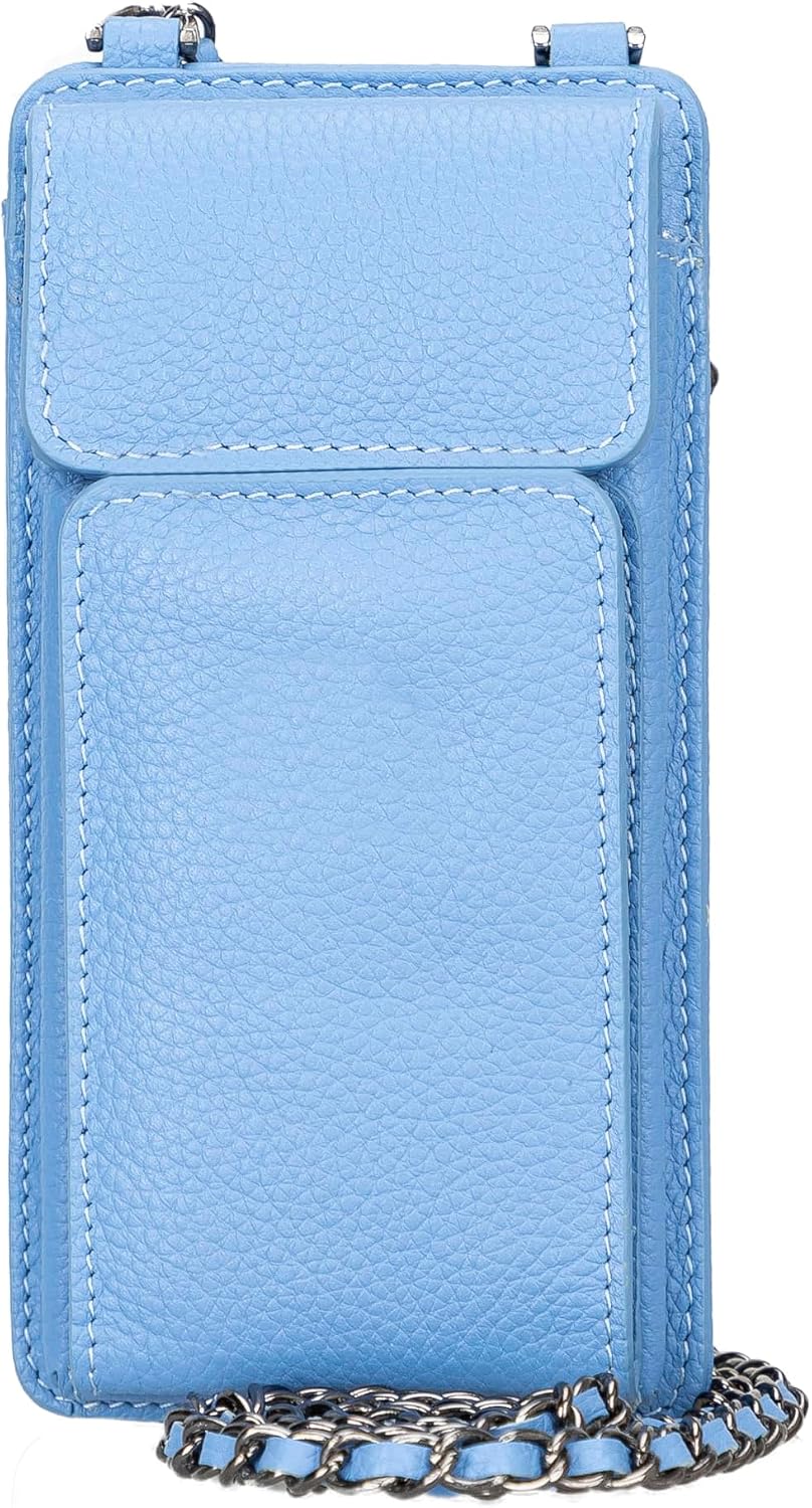 VENOULT Crossbody Wallet Compatible with iPhone 15 Pro MAX / 14 Pro / 13 Pro MAX All Mobile Devices up to 6.9' Zippered Women Purse, Shoulder Bag with Card Holder, Pocket & Chain Strap, Trendy