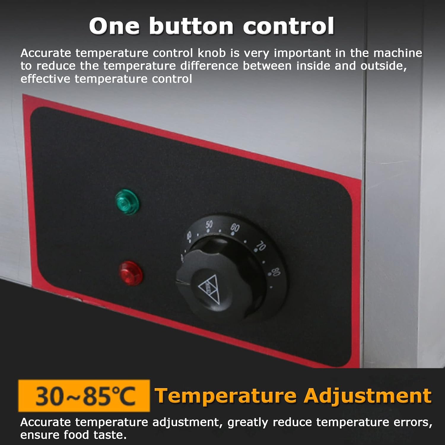 Electric Food Warmer, 3 Section Buffet Warmer and Hot Plate, Stainless Steel Electric Buffet Server, Adjustable Thermostat Commercial Countertop Food Warmer with Covers, Drain Tap for Restaurants