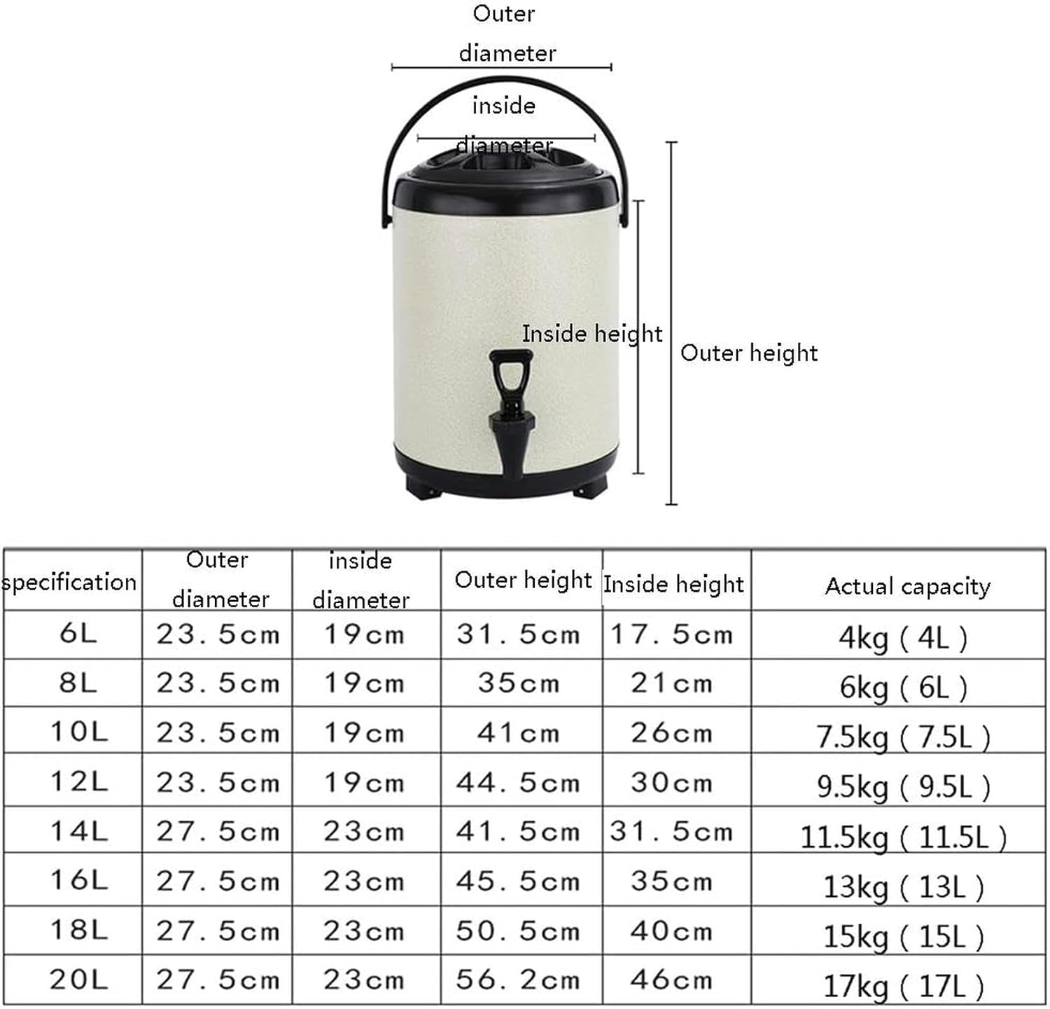 Hot Water Dispensers,Electric Kettles Commercial Coffee Urn Hot Water Pot, Water/Beverage Dispenser for Keep Hot/Cold, Water Boiler and Beverage Warmer for Buffet, Adjustable Temperatur