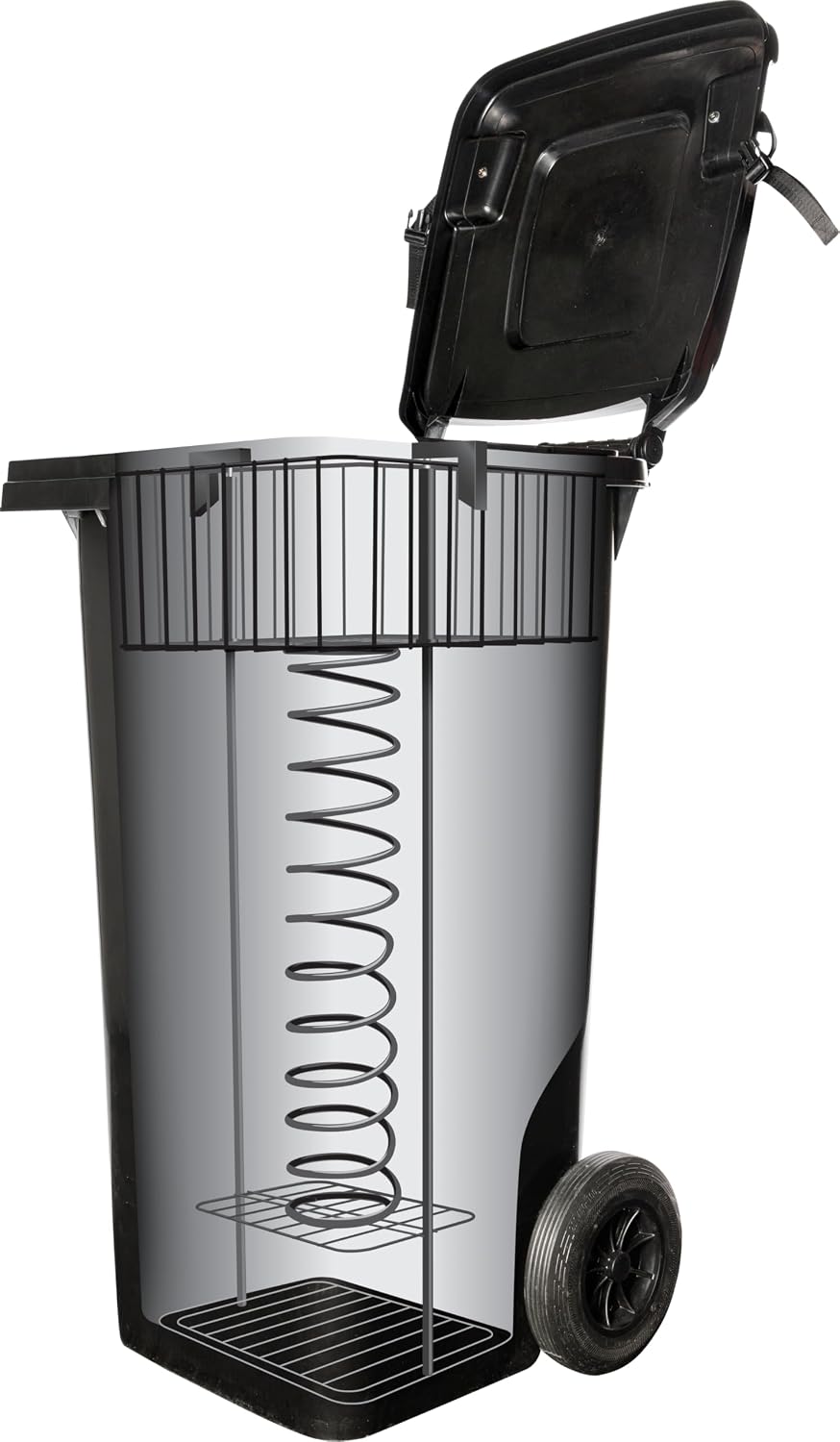 Rawlings | Rolling Ball Bin with Spring-Loaded Basket | 32-Gallon Capacity | Balls Not Included