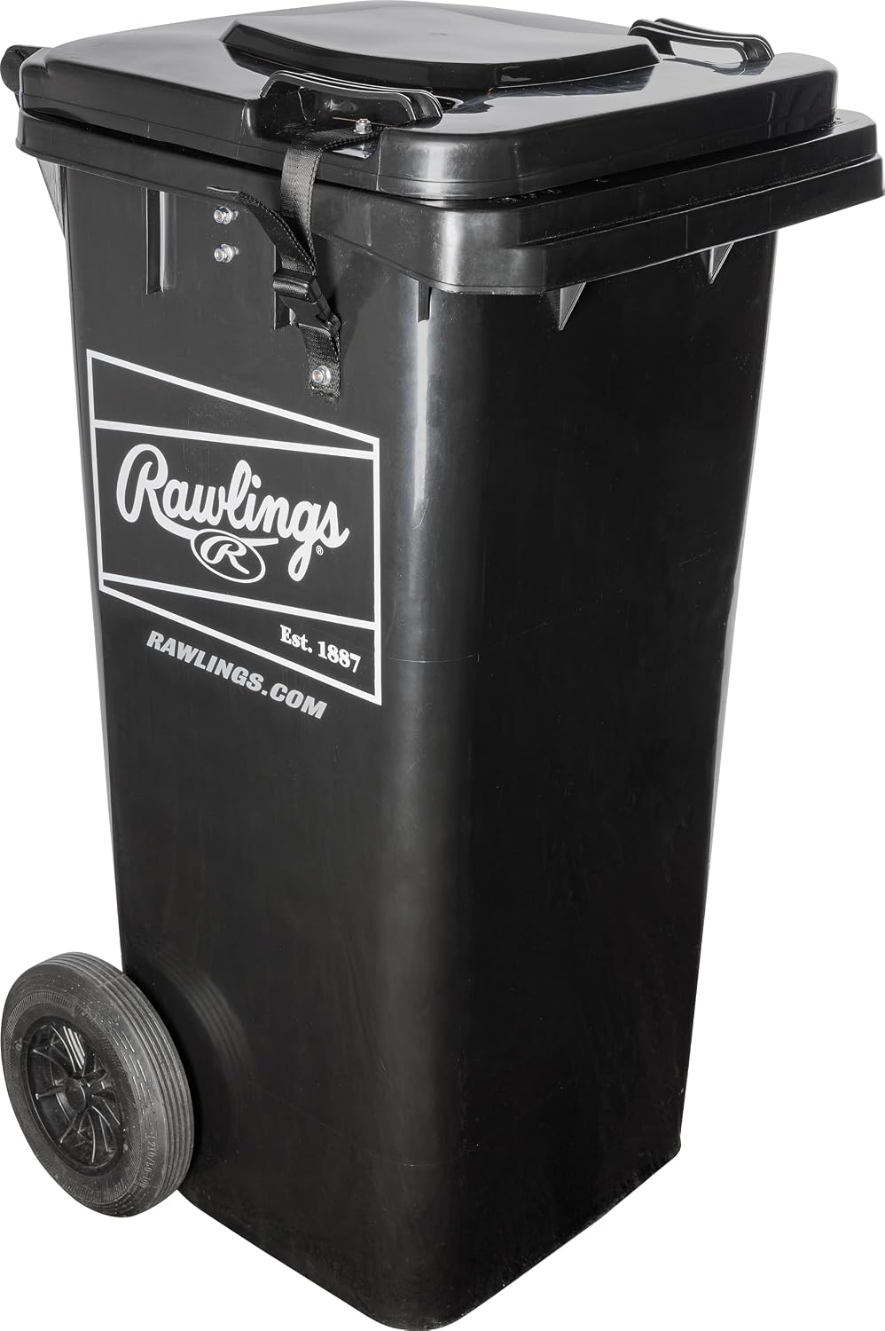 Rawlings | Rolling Ball Bin with Spring-Loaded Basket | 32-Gallon Capacity | Balls Not Included