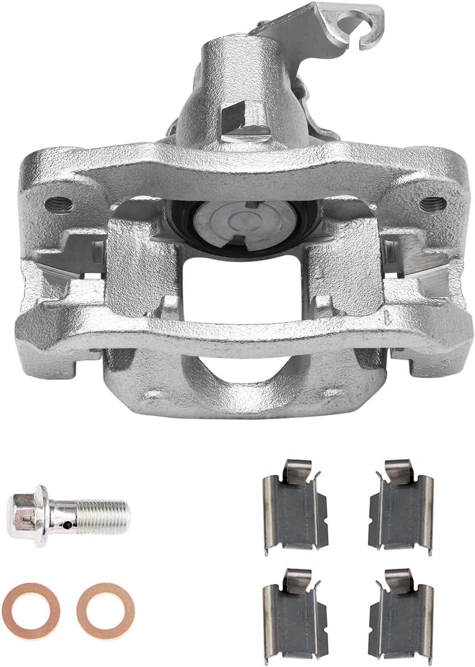 Detroit Axle - Rear Brake Kit for Chrysler Town & Country Dodge Grand Caravan VW Routan, Drilled & Slotted Brake Rotors Ceramic Brake Pads Left Brake Caliper Replacement: 12.00'' inch Rotor