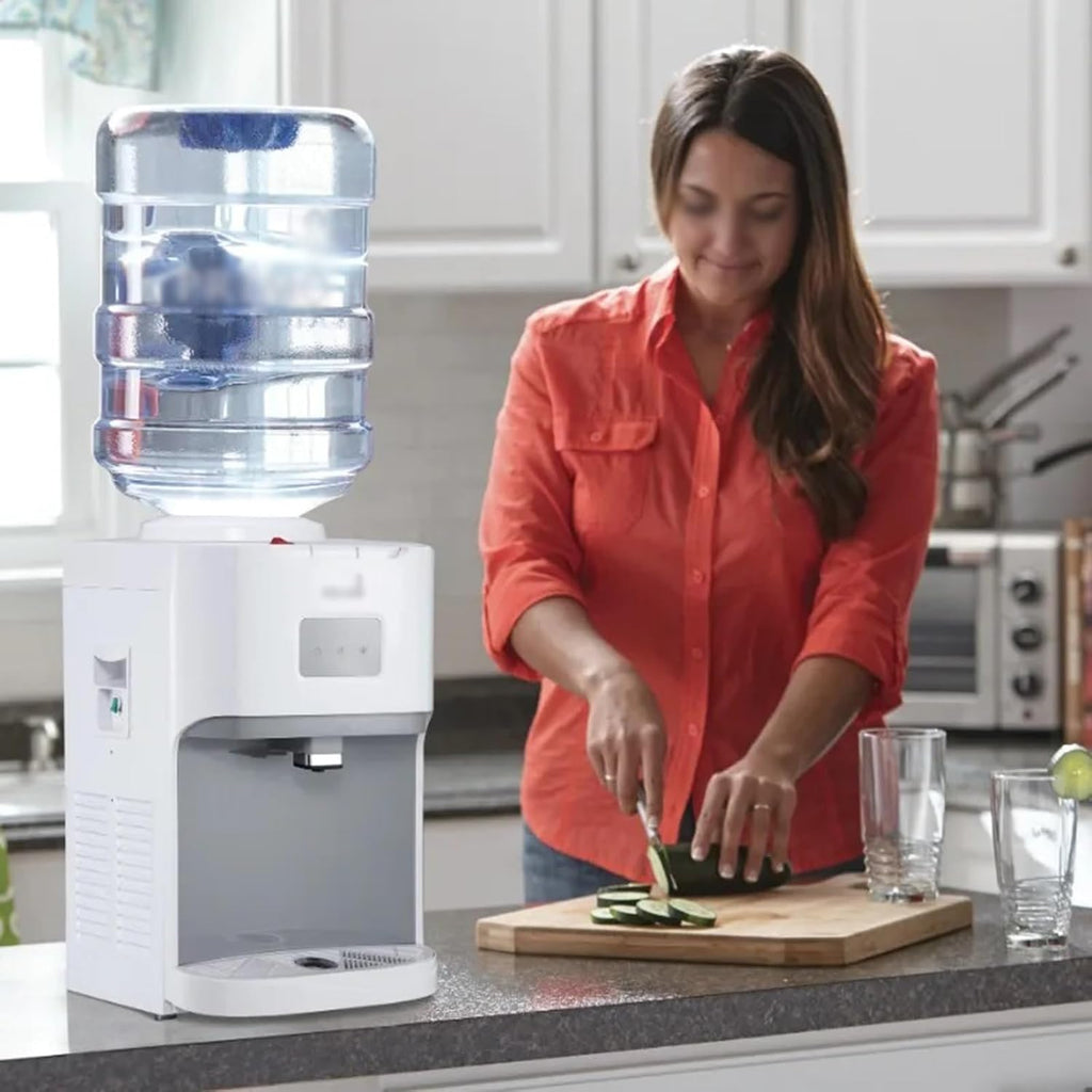 Water Dispenser Countertop Water Dispenser Top Loading Hot/Cold/Room Temp White Water Cooler