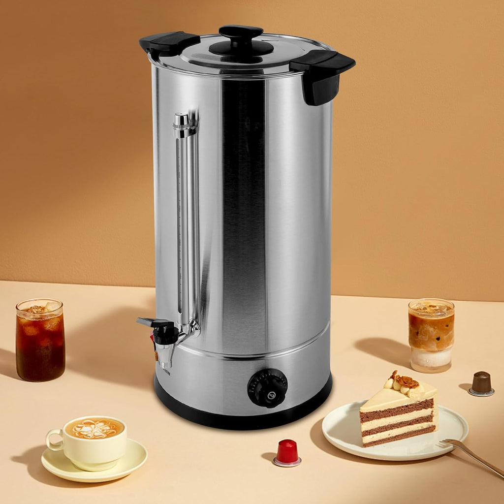 25L Hot Water Dispenser, Electric Hot Water Boiler Stainless Steel Tea Urn Coffee Boiler Water Boiler, Electric Kettle Temperature Control With Practical Faucet for Hot Drinks