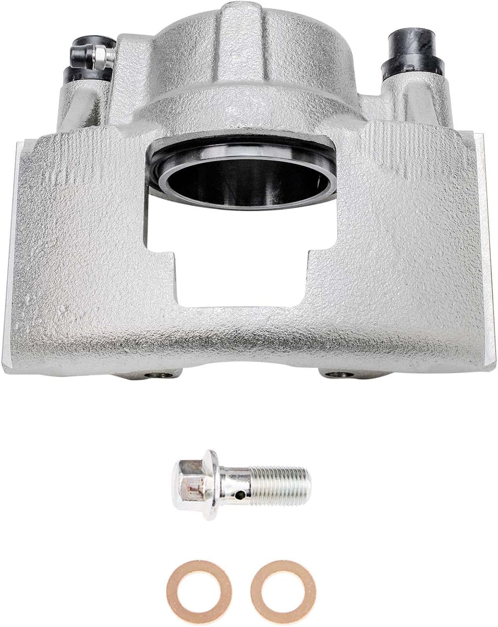 Detroit Axle - Front Brake Kit for Chevrolet K1500 K2500 GMC K1500 K2500 Pickup Tahoe, Drilled & Slotted Disc Brake Rotors Ceramic Brake Pads Driver Side Brake Caliper Replacement