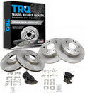 TRQ Front and Rear Brake Pad and Rotor Set Ceramic Compatible with 1998-2002 Honda Accord