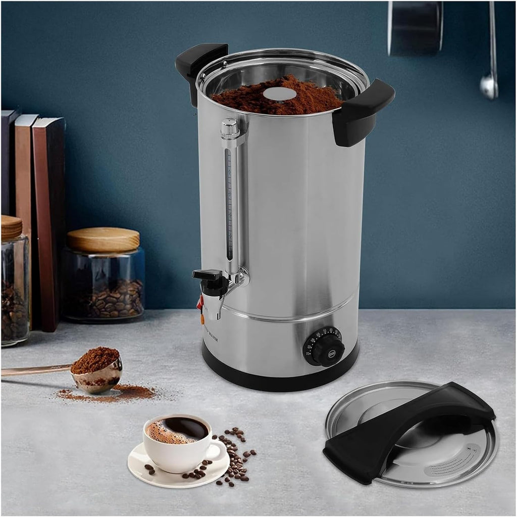 Hot Water Urn Pot Insulated Stainless Steel, Hot Water Dispenser Electric Water Boiler and Warmer Stainless Steel Interior 86-230℉ Temp Adjustable