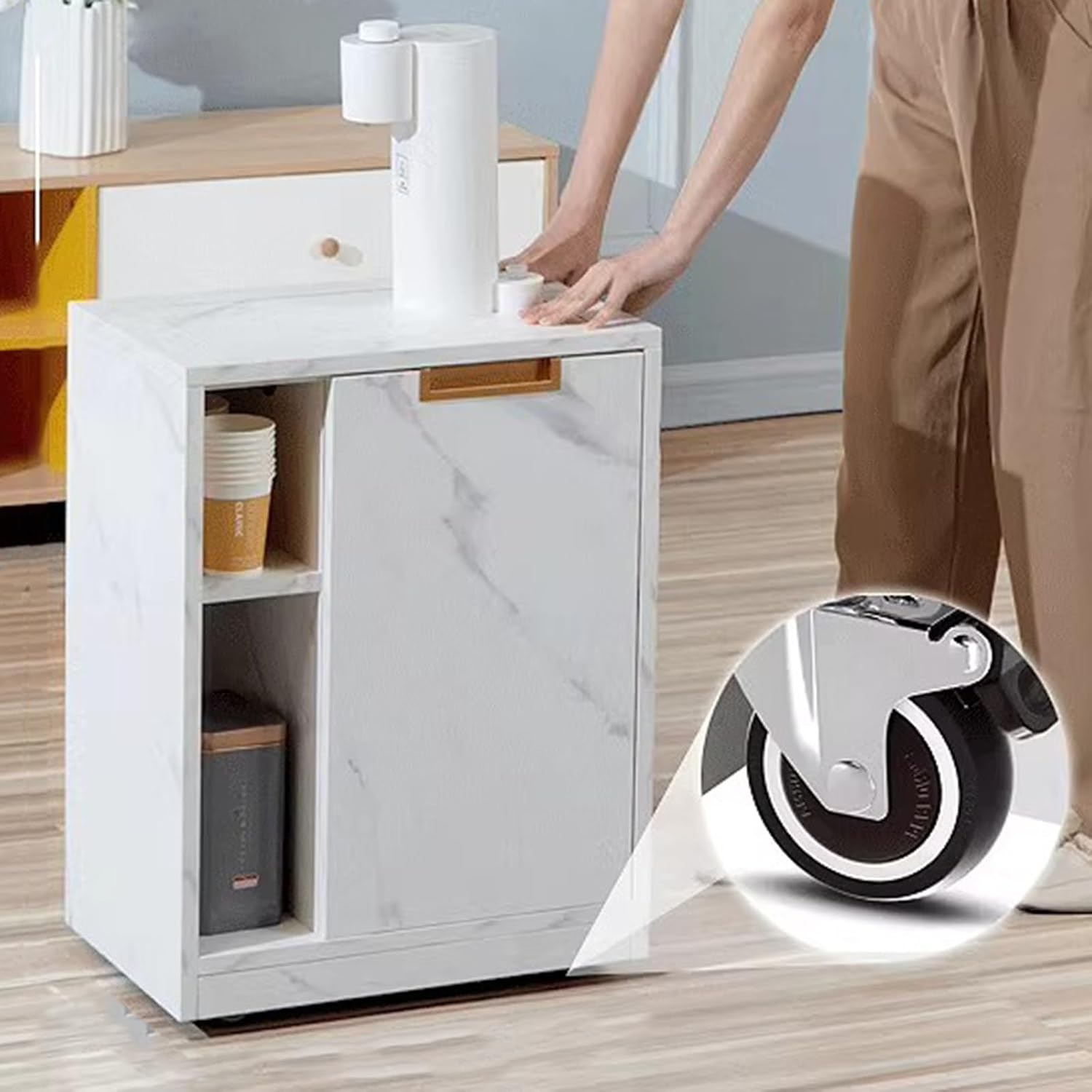 Hot and Cold Water Dispenser Tea Bar Dispenser Instant Water Dispenser Mobile Instant Coffee Table Household Direct Drinking Water Heater