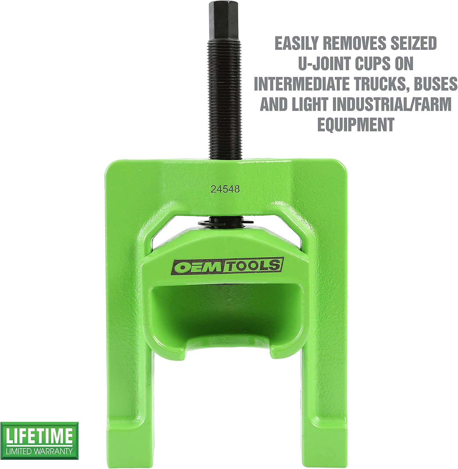 OEMTOOLS Medium Duty U Joint Puller for Trucks, Buses & Farm Equipment - Class 4-6, U Joint Removal Tool for Drivelines, U Joint Tool Removes Seized Bearing Cups, 24548