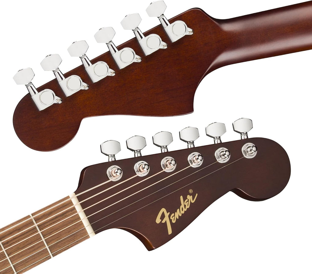 Fender California Redondo CE Acoustic-Electric Guitar - Saphire Blue Bundle with Gig Bag, Strap, Strings, Picks, and Austin Bazaar Instructional Video
