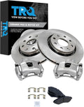 TRQ Front Brake Pad and Rotor Set Ceramic Vented Rotors Calipers Compatible with 2004-2011 Chevrolet Aveo 2007-2011 Aveo5 2013-2015 Spark 2009 Pontiac G3