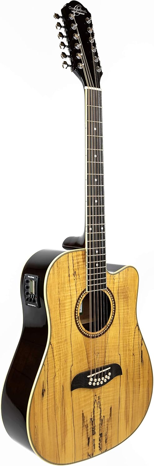 Oscar Schmidt OD312CESM-A Dreadnought Cutaway Acoustic Guitar with Pre Amp, Spalted Maple
