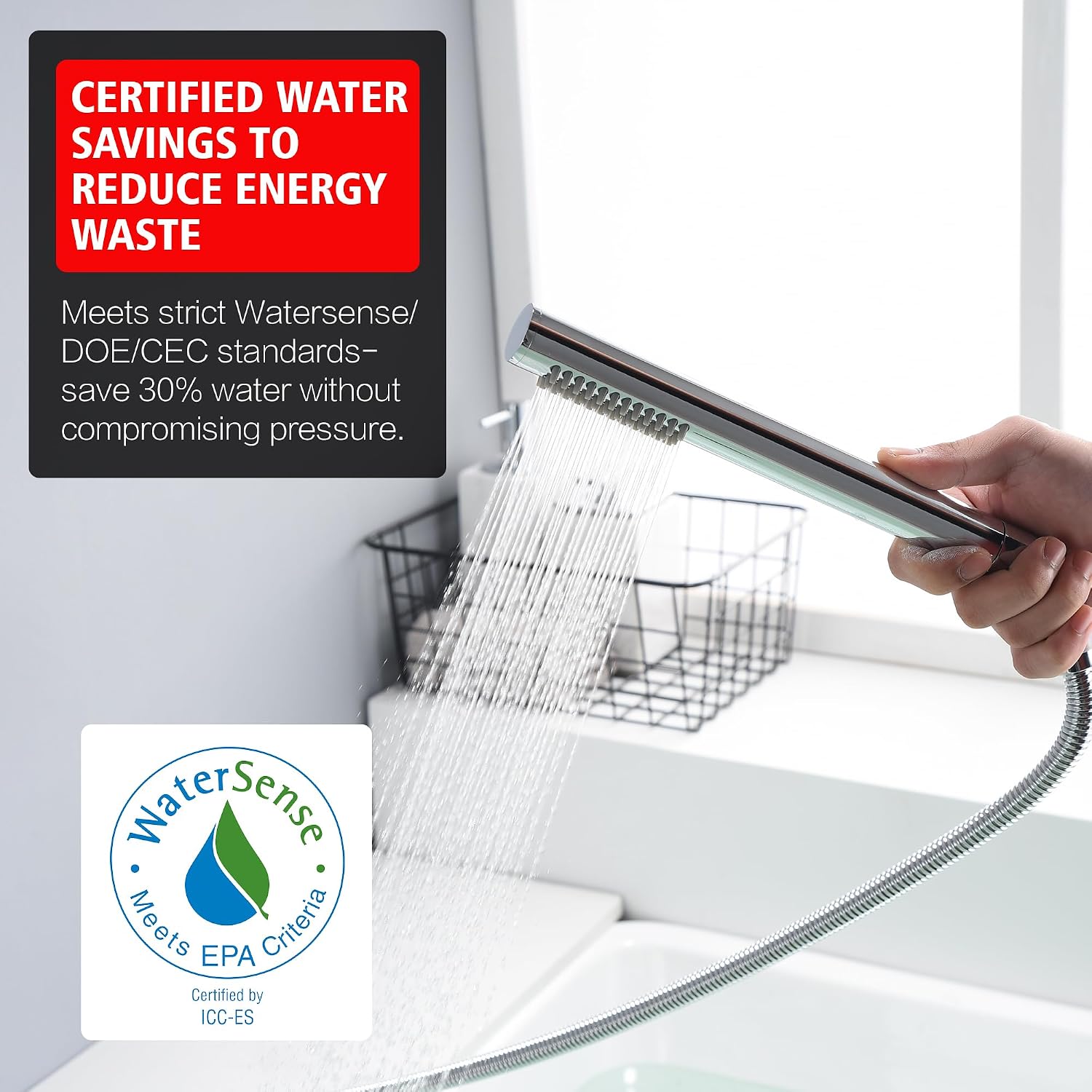 3 Hole Deck Mount Roman Tub Faucet with Hand Shower, Solid Brass Chrome Finish Valve Included