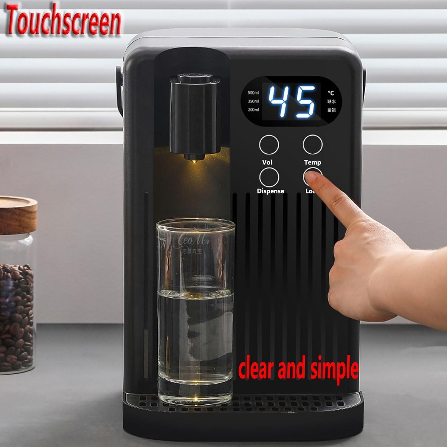 Split Water Dispenser, Portable Countertop Water Purifier with Drainage Hose, 3s Instant Heat Heater, for Kitchen, Bedroom, RV and Office (Color : White, Size : 9.4 * 7.2 * 11.8inch)