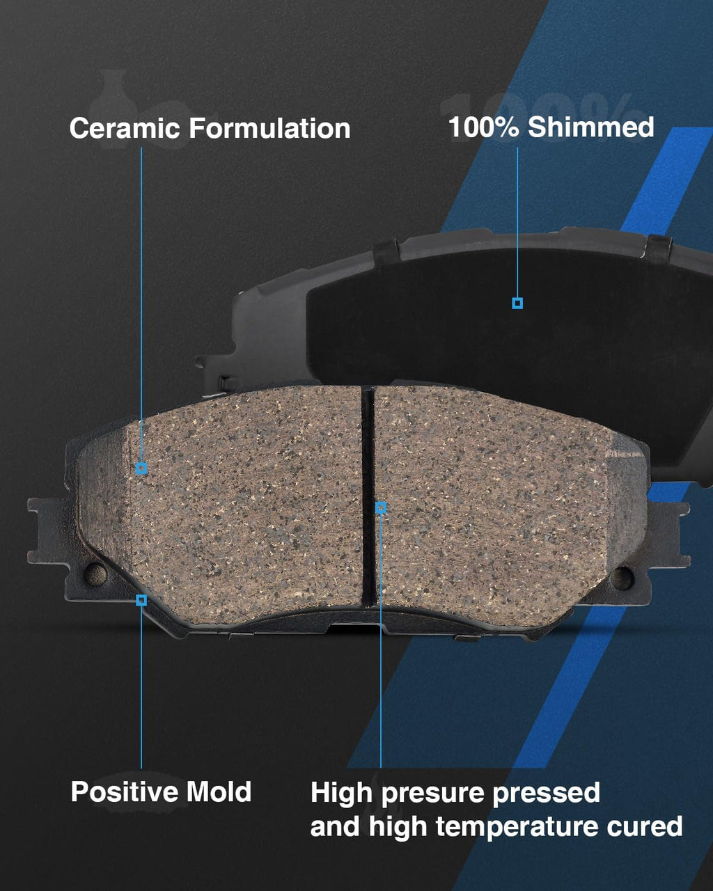 Brake Pads and Rotors Kit Front Automotive Replacement Brake Kits Compatible with 2014-2018 Subaru Forester, 2010-2014 Outback, Brakes and Rotors 31408 D1078-7983 Brake Kit Geomet （12.4in）
