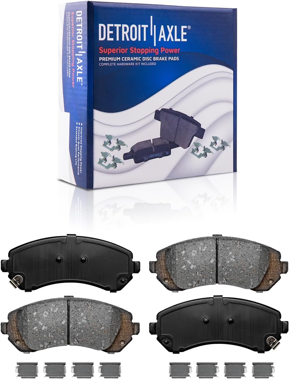 Detroit Axle - AWD Front Brake Kit for Buick Rendezvous Chevrolet Venture Oldsmobile Silhouette Pontiac Aztek Montana, Disc Brakes Rotors Ceramic Brake Pads Replacement : 11.81' inch Rotor