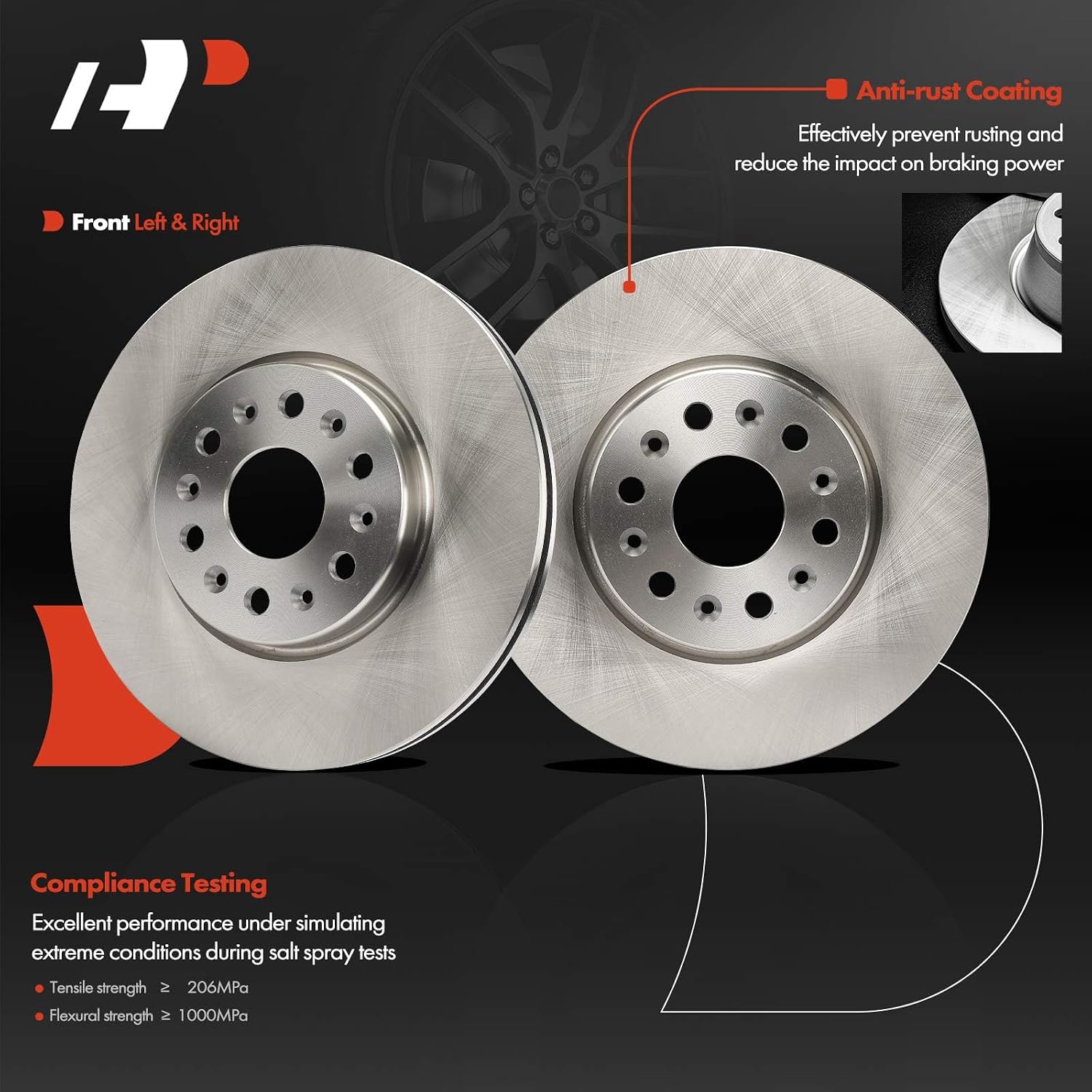 A-Premium Front and Rear Vented Disc Brake Rotors + Ceramic Pads Kit Compatible with Select Chevrolet, Buick and GMC Models - Traverse 2018, Blazer 2019-2020, Enclave 2018-2020, Acadia 2017-2020