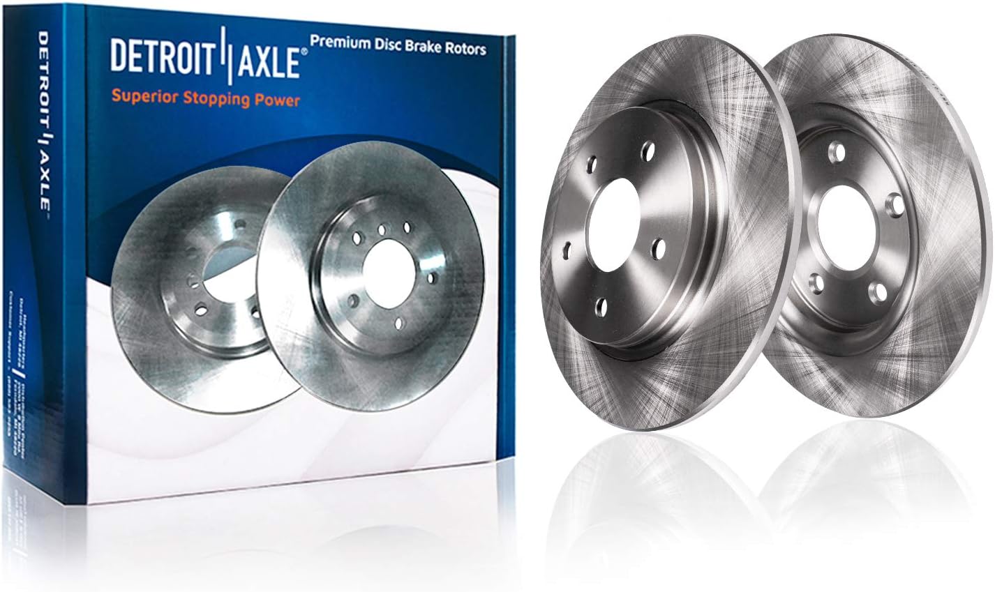 Detroit Axle - Brake Kit for 04-07 Toyota Highlander Replacement 2004 2005 2006 2007 Disc Brake Rotors Ceramic Brakes Pads Front and Rear