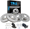 TRQ Front and Rear Brake Pad and Rotor Set Ceramic Compatible with 2011-2014 Acura TSX 2011-2012 Honda Accord