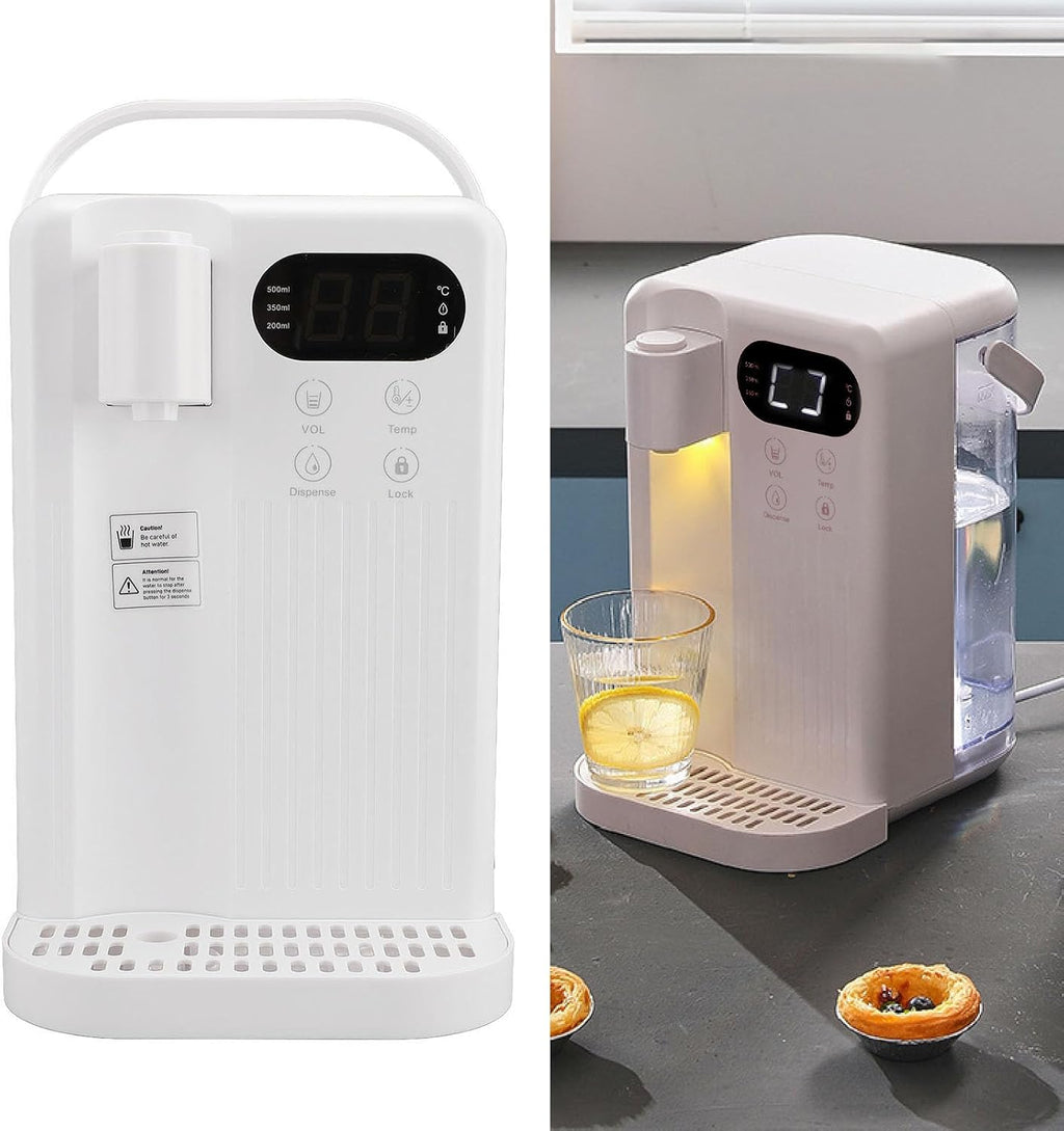 Water Boiler and Warmer, 3L Instant Hot Water Dispenser, 12 Adjustable Water Temperature Settings Countertop Water Boiler with Child Lock for Table Top (US)