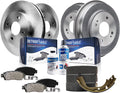 Detroit Axle - 1.7L Brake Kit for 2001-2005 Honda Civic Disc Rotors Ceramic Brakes Pads Replacement 2002 2003 2004 Brake Drums Semi-metallic Shoes Front and Rear