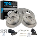 TRQ Front and Rear Brake Pad and Rotor Set Ceramic Compatible with 1994 Acura Integra