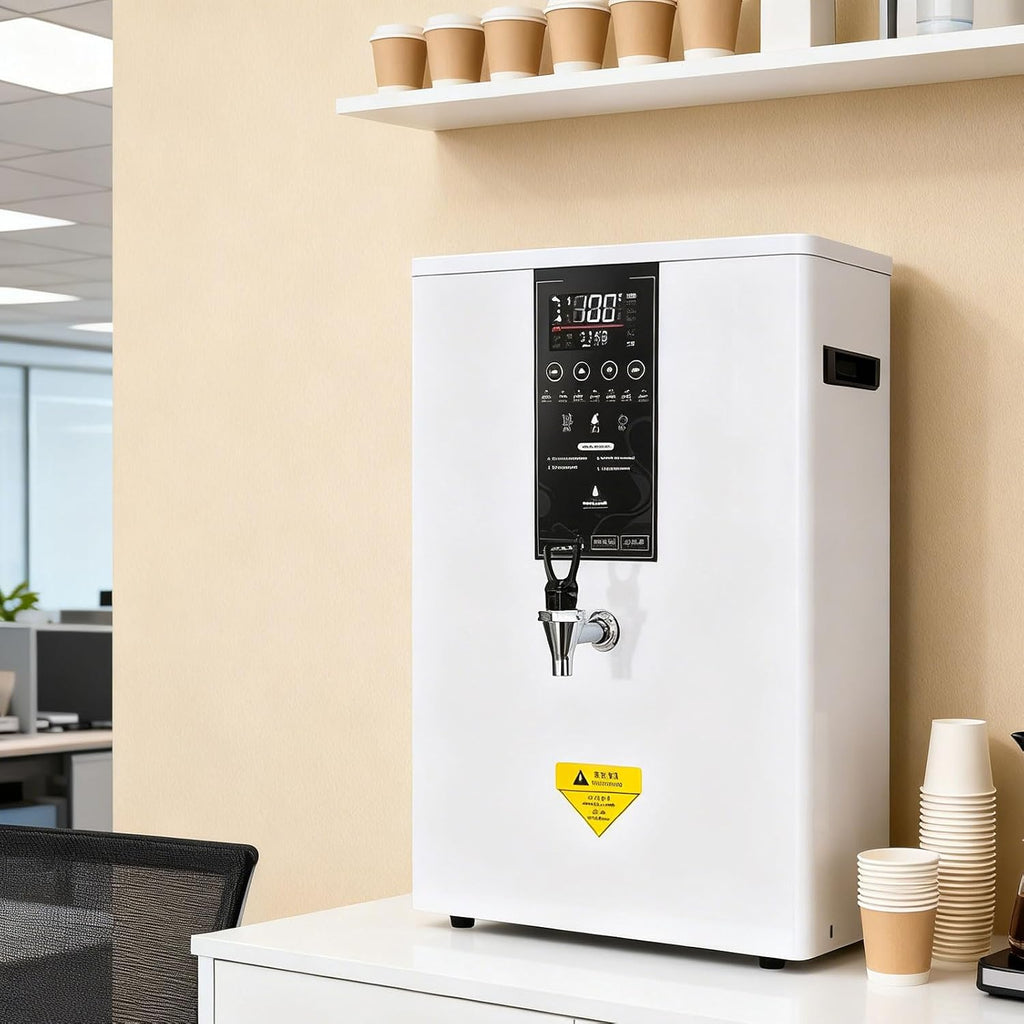 50L Instant Hot Water Dispenser, Wall-Mounted Commercial Water Boiler With Filter Lcd Display, Stainless Steel Water Heater With Spout for Cafe, Home, Office
