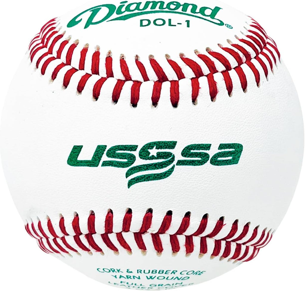 Diamond Sports DOL-1 USSSA Leather Baseballs 36 Balls and One Rods Insulated Can Sleeve