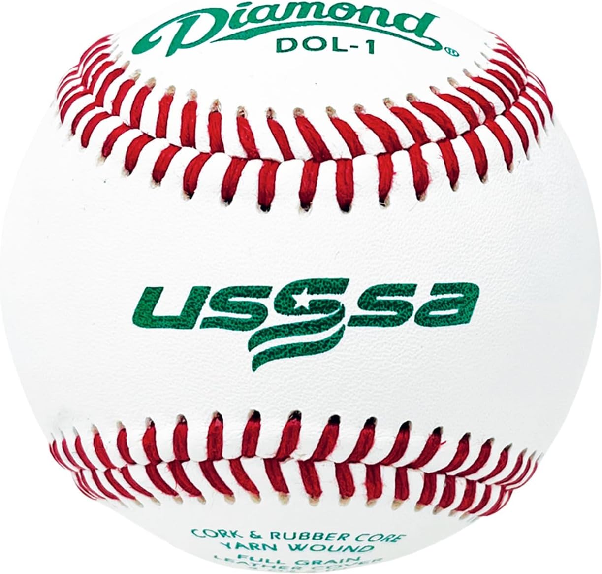 Diamond Sports DOL-1 USSSA Leather Baseballs 36 Balls and One Rods Insulated Can Sleeve