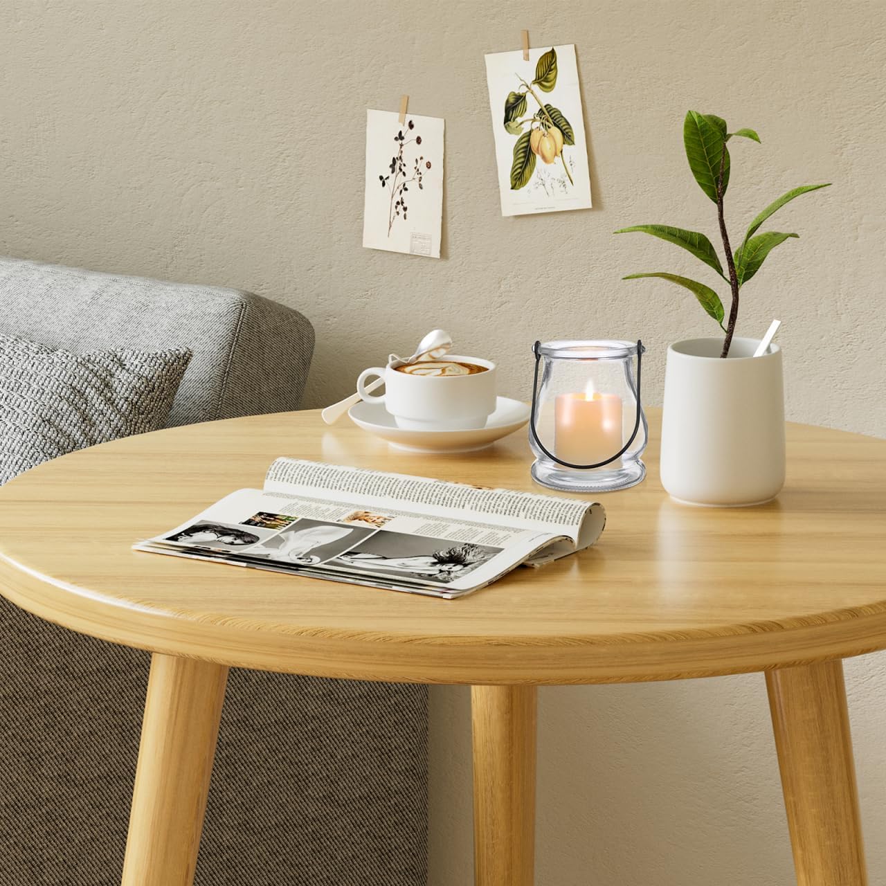 Cabilock Glass Candle Holders 4 Inch Tea Light Candle Stands with Handles Multipurpose Indoor Outdoor Decor Sticks Holder for Home Party Wedding