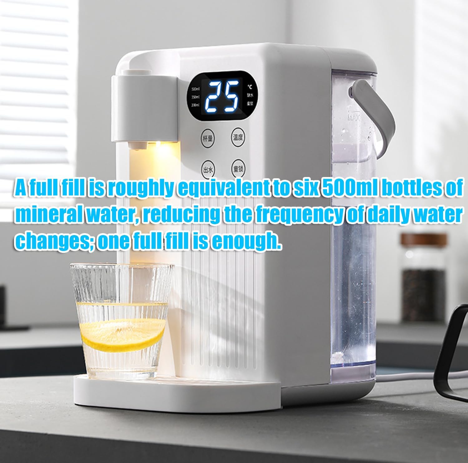 A,3L Instant Hot Water Dispenser, Rapid Heating Countertop Water Purifier with Smart Touch Control, for Home or Office