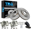 TRQ Front Brake Pad and Rotor Set Ceramic Vented Rotors Calipers Compatible with 2014-2015 Acura ILX 2003-2017 Honda Accord 2013-2015 Civic