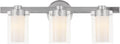 Livex Lighting 1543-91 Manhattan 3-Light Bath Light, Brushed Nickel