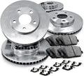 R1 Concepts Front and Rear Brake Kit Fits 2017-2020 Hyundai Elantra| Ceramic Pads, Blank Rotors| Hardware| 11.0' Front & 10.3' Rear