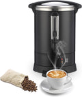 Takywep 80-Cup Commercial Coffee Urn & Hot Water Dispenser, 12L Stainless Steel Electric Beverage Maker with Double Wall Insulation, Large Capacity Coffee Brewer for Catering, Weddings & Events