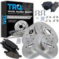 TRQ Premium Ceramic Brake Pad & Rotor Front & Rear Kit for Chevy Pontiac