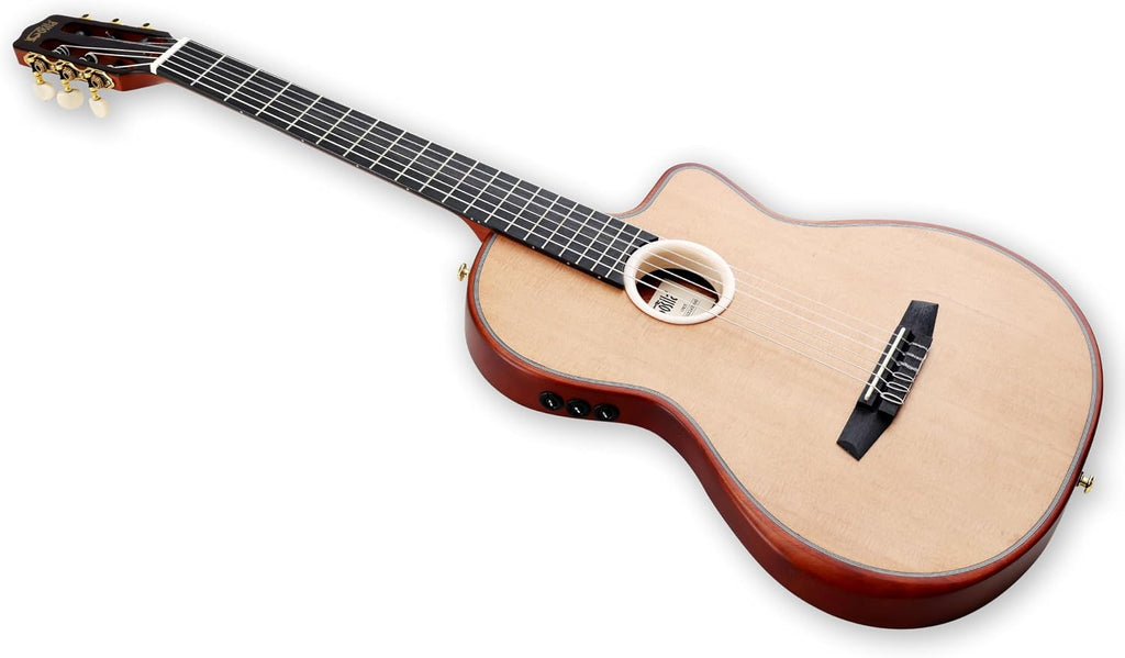 Electronic Classical Portable Guitar SILENT GUITAR Classic Nylon String Travel Portable Guitars Solid Cedar top Okoume body