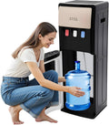 Bottom Loading Water Dispenser, 110V Hot & Cold Water Cooler Dispenser Standing Hot & Cold Water Dispenser with 3 Temperature Settings for Home, Kitchen, Office (Champaign Gold)