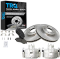 TRQ Front Brake Pad and Rotor Set Ceramic Vented Rotors Calipers Compatible with 2007-2012 Dodge Caliber