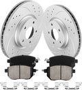 Front Brake Kit, Brake Rotors and Brake Pads Compatible with 2003-2007/2009-2011 Nissan Murano, 2004-2008 Maxima|Anti-Rust Geomet Coated |319.5mm(12.6in)|D969-7870 & 31375 |Front Brake Rotors