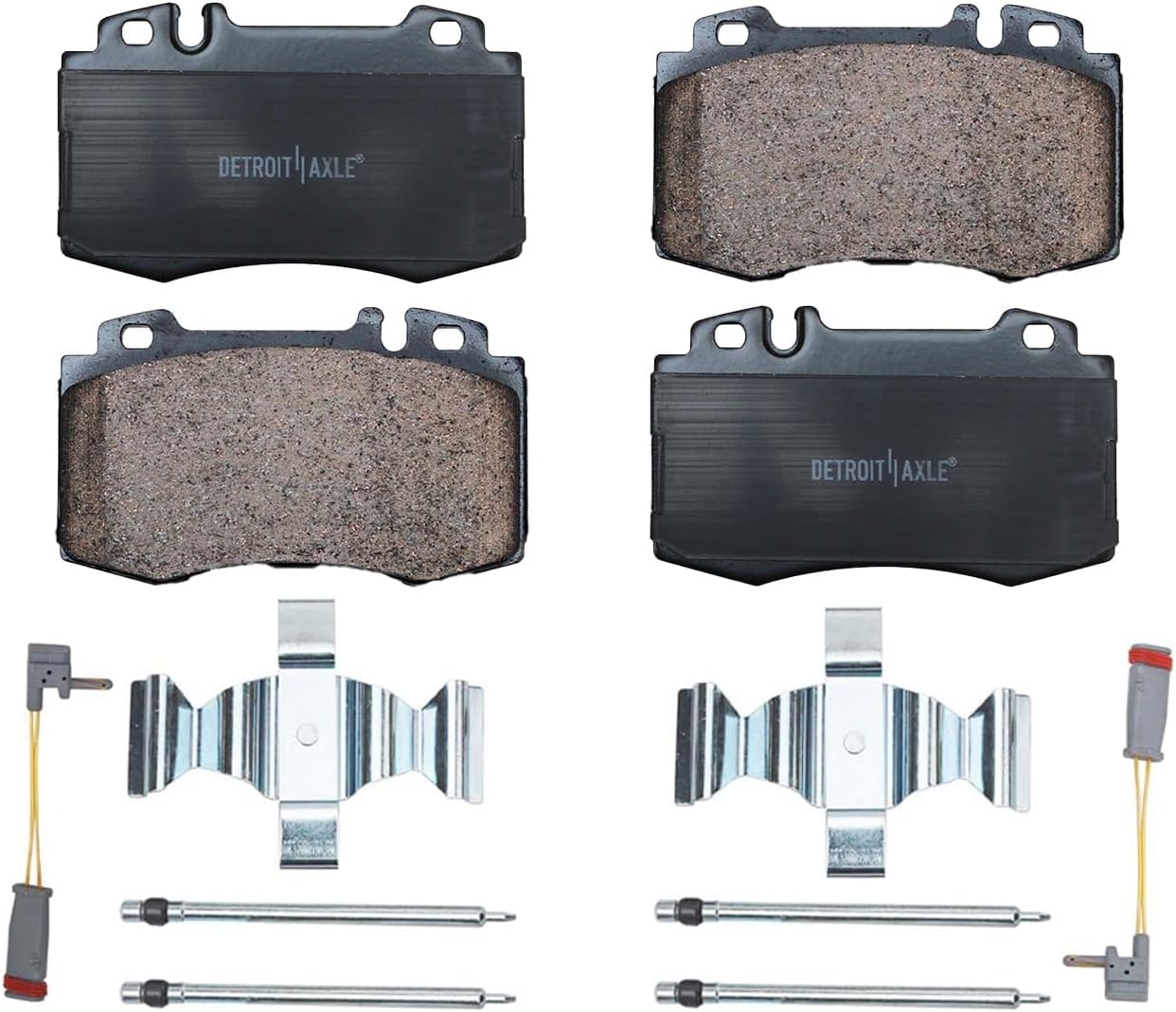 Detroit Axle - 8pc Brake Kit for Mercedes-Benz CLS550 CLS500 E550, 12.99' inch Front and 11.81' inch Rear Disc Brakes Rotors Ceramic Brake Pads Replacement