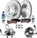 Detroit Axle - 2WD Front Wheel Bearing Hubs Brake Kit for Chevy Silverado Sierra Suburban Yukon XL 1500 Tahoe Escalade ESV Brake Rotors Wheel Bearing Hubs Brakes Pads Replacement : 12.99' inch Rotor