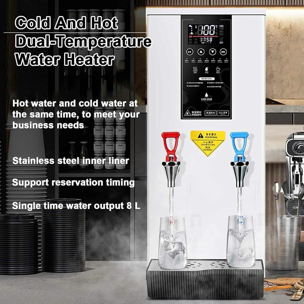 Commercial Water Boiler Dispenser,Stainless Steel Automatic Boiling Water Machine,45L Large Capacity Hot Water Dispenser with LCD Display for Tea,Coffee,Home(Black)