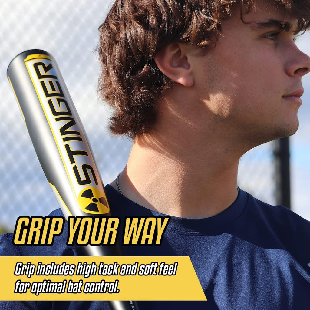Stinger Nuke 2 BBCOR Baseball Bat - 3 Drop - 2 5/8' Barrel - Available in 31' to 34' - Drop 3 Baseball Bat for Middle School, High School, or College