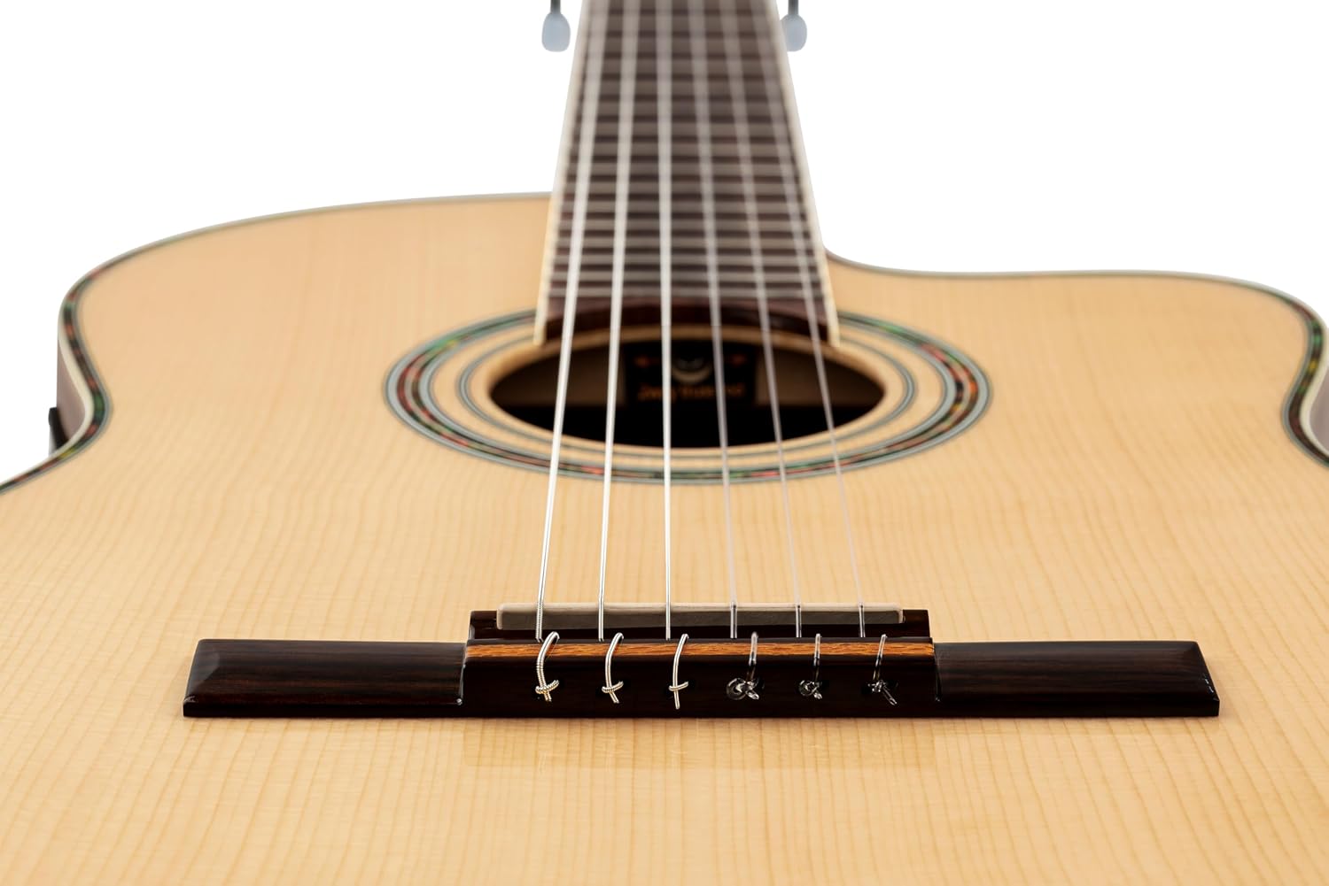 Ortega Guitars 6 String Family Series Pro Solid Top Acoustic-Electric Nylon Classical Guitar w/Bag, Right, Full (RCE141NT)