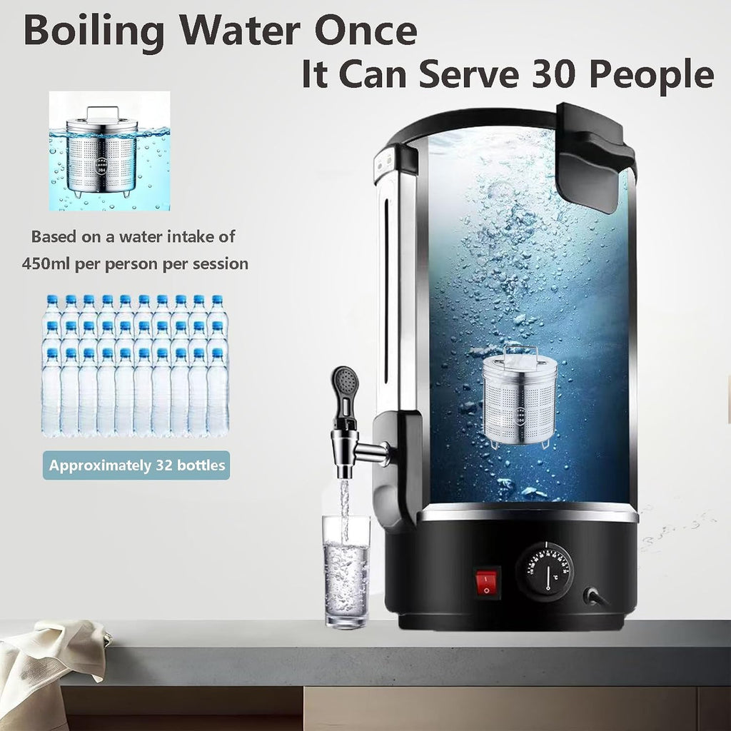 Stainless Steel Large Capacity Hot Water Dispense,Commercial Hot Water Dispense Boiler Instant Boiling Machine Heater Electric Kettle Temperature Control 30L